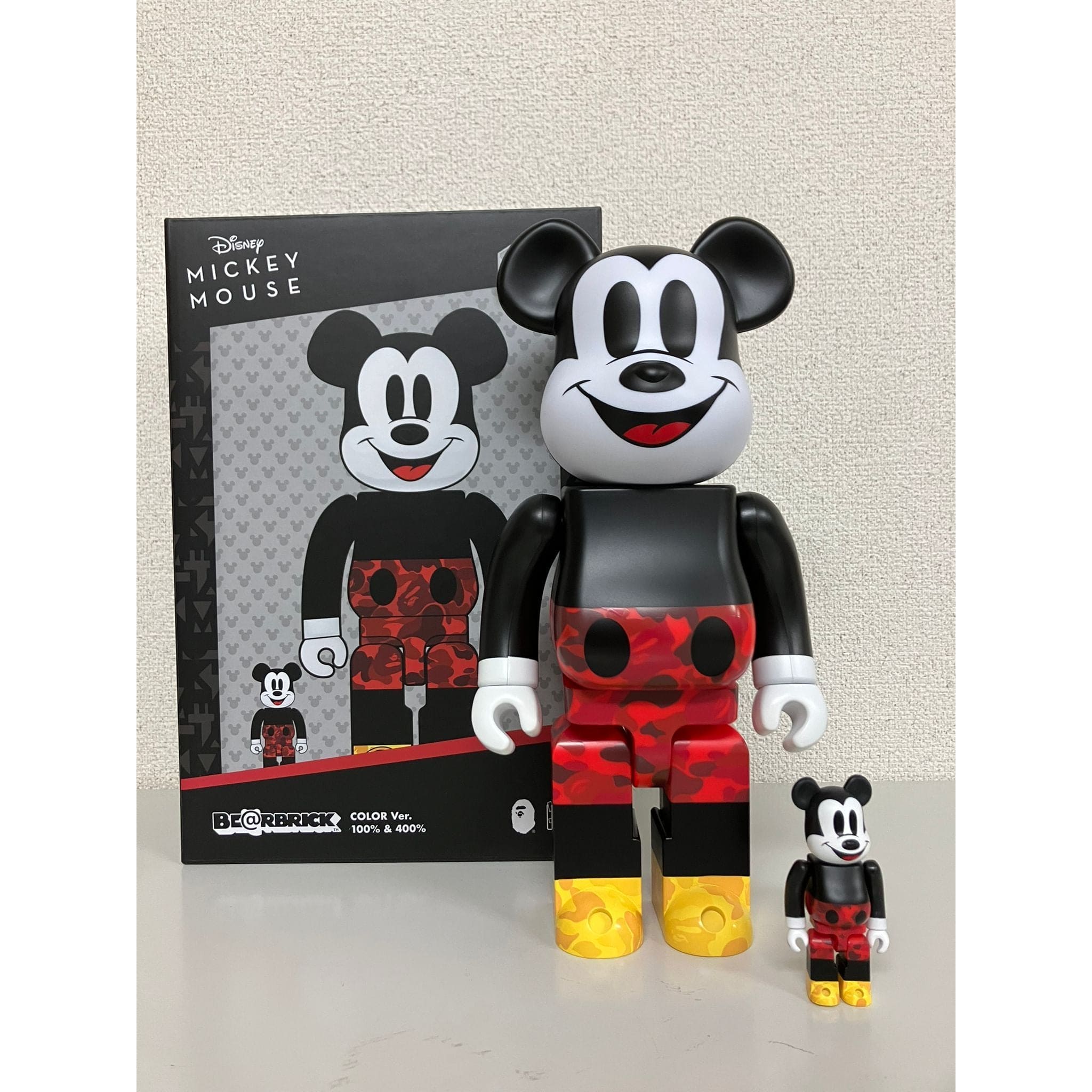 BE@RBRICK BAPE(R) MICKEY MOUSE COLOR Ver. 100％ & 400％
